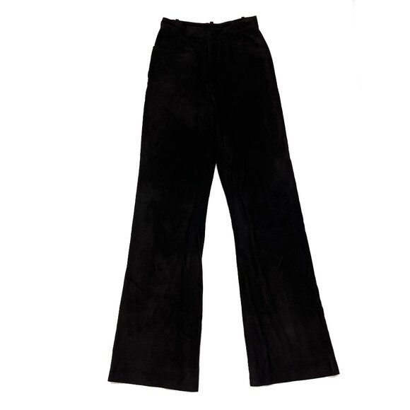 Gucci Vintage Pelle Leather Flare Pants Womens 42 - Picture 1 of 6
